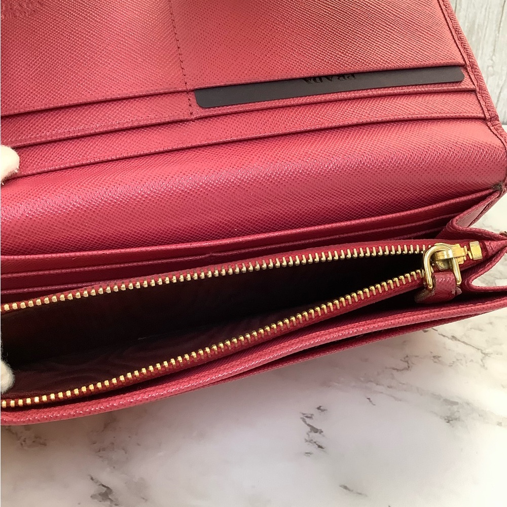 GUC Prada Saffiano Leather Long Wallet - Picture 7 of 8